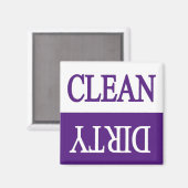 Schone, Paarse vaatwasmachine magneet (Voorkant / Achterkant)