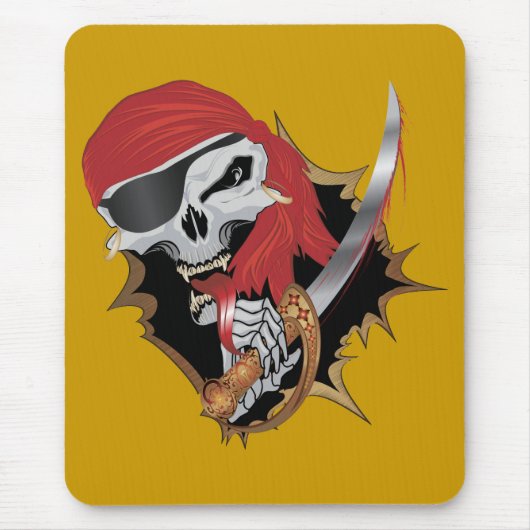 Schone piraat Skull Muismat (Voorkant)