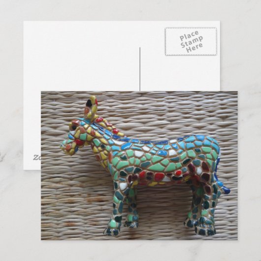 Schöne Postkarte "Esel" Briefkaart (Voorkant / Achterkant)