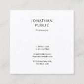 Schone professionele vormgeving, flexibele Sjabloo Vierkante Visitekaartje (Achterkant)