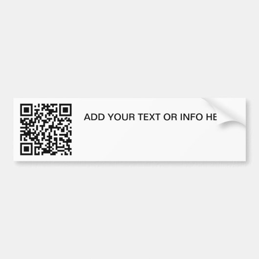 Schone Professionele Zwart-Wit QR Code Branding Bumpersticker (Voorkant)