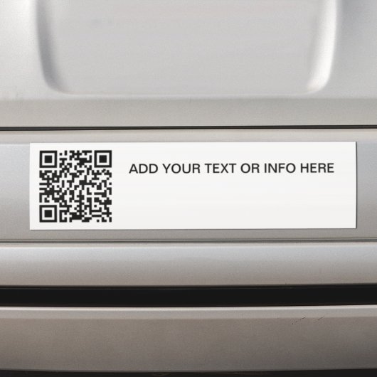 Schone Professionele Zwart-Wit QR Code Branding Bumpersticker