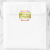 Schone regenboog yoga goud dank u bruiloft ronde sticker (Tas)