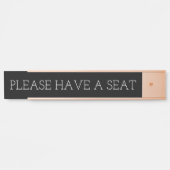 Schone, respectabele en elegante "GELIEVE EEN ZITT Deurbordje (Voorkant)