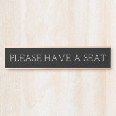 Schone, respectabele en elegante "GELIEVE EEN ZITT Deurbordje (Voorkant)