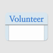 Schone, respectabele naam "vrijwilliger" naamplaatje (Voorkant)