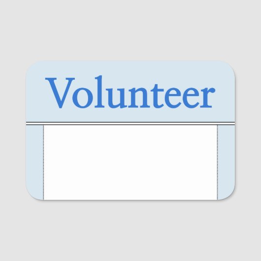 Schone, respectabele naam "vrijwilliger" naamplaatje (Voorkant)