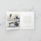 Schone salie groene botanische foto elegante bruil bedankkaart (Binnen)