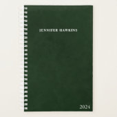 Schone salie groene textuur bedrijf wekelijks planner (Voorkant)