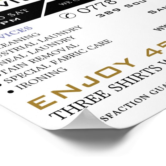 Schone shirts, stomerijen, schoonmaadreclame poster (Hoek)