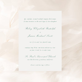 Schone smaragdgroene elegante bruiloft kaart