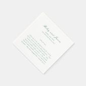 Schone smaragdgroene elegante bruiloft servet (Hoek)