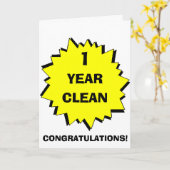 Schone Starburst 1 Jaar Kaart (Gele Bloem)