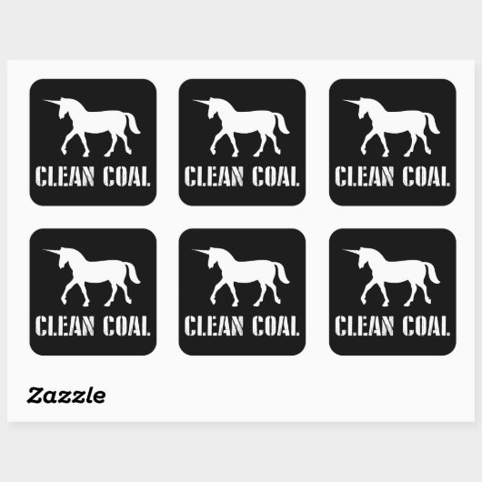 Schone steenkool vierkante sticker (Vel)