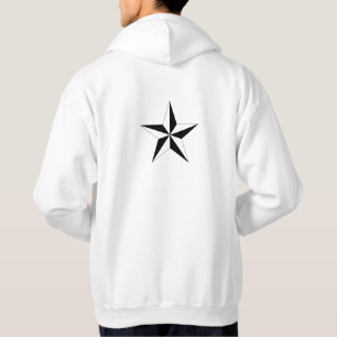 Schone ster motief achterkant print gestyled voor hoodie