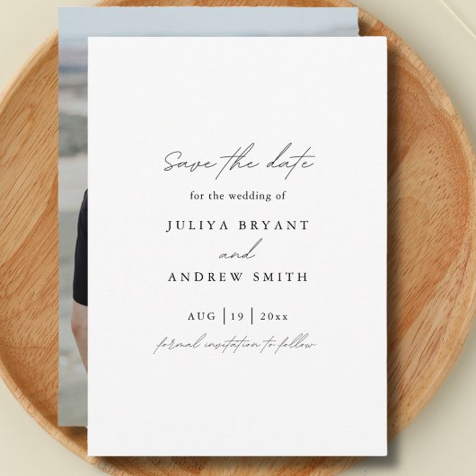 Schone stijlvolle eenvoudige foto save the date