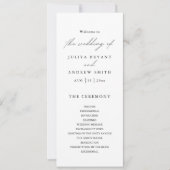 Schone stijlvolle zwart-wit bruiloft programma kaa (Voorkant)