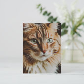 SCHONE TABBY KAT POSTKAART (Staand voorkant)