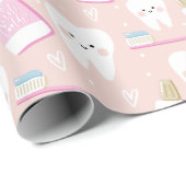 Schone Tanden Gift Wrapping Papier voor Meisje (Rol Hoek)