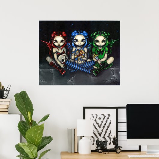 Schone, Tricksy en False gothic fairy Art Print (Thuiskantoor)