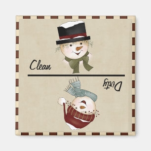 Schone/vieze Snowmen Magnet