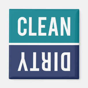 Schone vuile Blauwgroen en Navy Blue Dishwasmachin Magneet