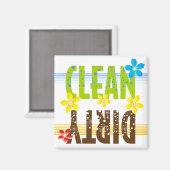 Schone vuile bloem magneet (Voorkant / Achterkant)