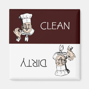 Schone vuile doek met Pet Dishwasmachine Magneet