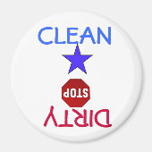 Schone vuile gerechten in de vaatwasser magneet (Voorkant)