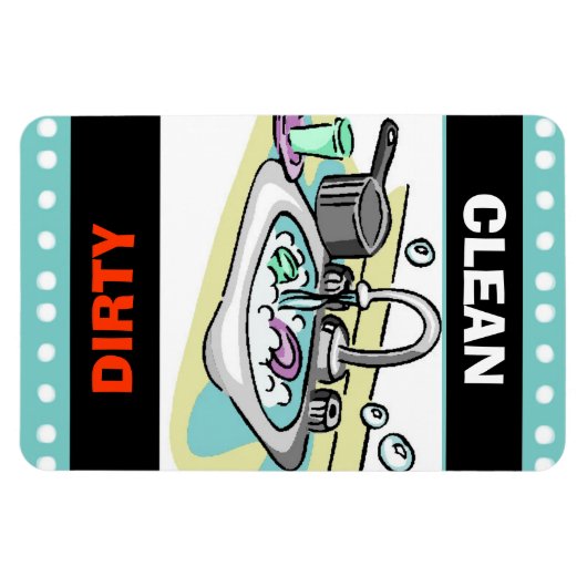 Schone/vuile gerechten magneet (Horizontaal)