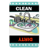 Schone/vuile gerechten magneet (Verticaal)