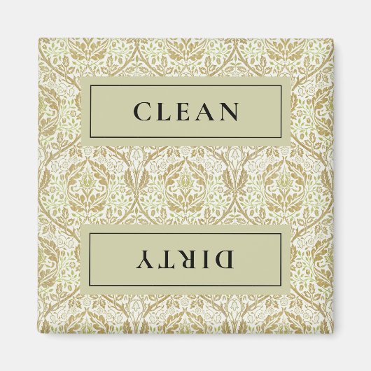 SCHONE VUILE Gouden Bloemenvaatwasser Magneet (Voorkant)