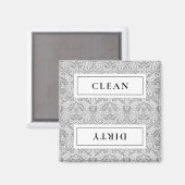 SCHONE VUILE grijze bloemenvaatwasser Magneet (Voorkant / Achterkant)