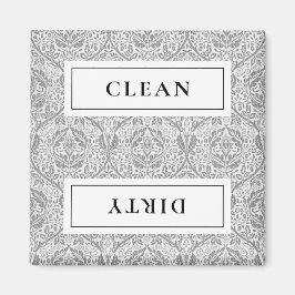 SCHONE VUILE grijze bloemenvaatwasser Magneet