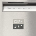 Schone vuile grijze wasmachine en zwarte wasmachin magneet<br><div class="desc">Neutrale SW Mindful Grey,  ijzererts en Pure White Clean en Dirty Vaatwasser magneten. Draai of draai gewoon de magneet om schoon of vuil aan de voorkant van de vaatwasser om uw gezin te informeren over de gerechten binnen. Eenvoudig modern design.</div>