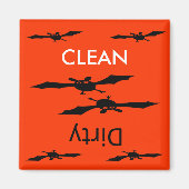 Schone vuile Halloween vleermuis vaatwasser Magnee Magneet (Voorkant)