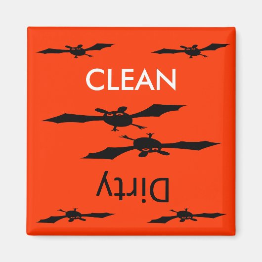 Schone vuile Halloween vleermuis vaatwasser Magnee Magneet (Voorkant)