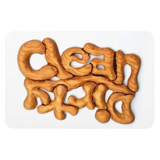 Schone Vuile Houten Speldmagneet voor Vaatwasser Magneet (Horizontaal)