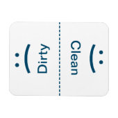 Schone vuile magneet - blauw - (glimlach/frons) (Horizontaal)