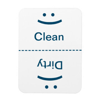 Schone vuile magneet - blauw - (glimlach/frons)