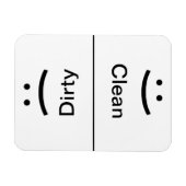 Schone vuile magneet (glimlach/frons) (Horizontaal)