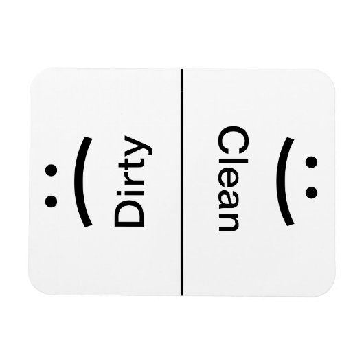 Schone vuile magneet (glimlach/frons) (Horizontaal)