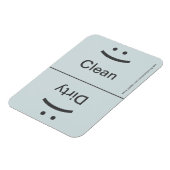Schone vuile magneet - grijs - (glimlach/frons) (Linkerzijde)