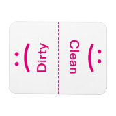 Schone vuile magneet - roze - (glimlach/frons) (Horizontaal)