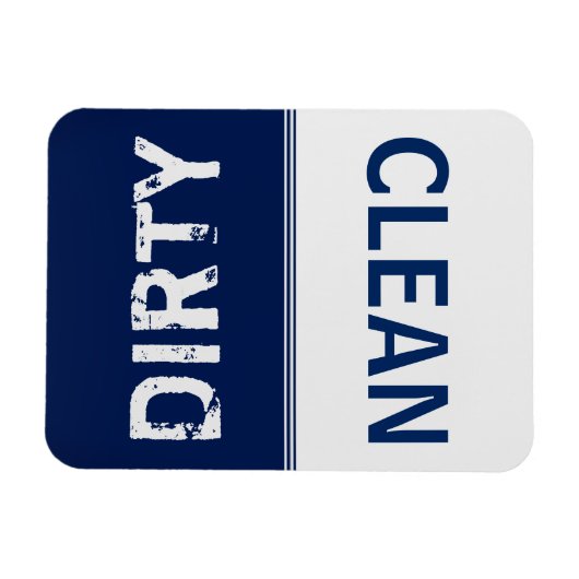 Schone Vuile Navy Blue Vaatwasser Magneet (Horizontaal)
