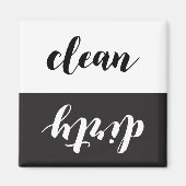 Schone vuile omkeerbare vaatwasser magneet (Voorkant)