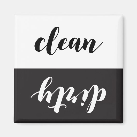 Schone vuile omkeerbare vaatwasser magneet (Voorkant)