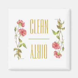 Schone vuile roze anjers flip-afwasmachine magneet