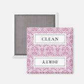 SCHONE VUILE Roze Bloemen Afwasmachine Magneet (Voorkant / Achterkant)