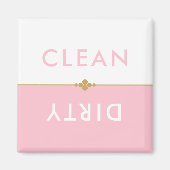 Schone vuile roze en witte vaatwasser magneet (Voorkant)